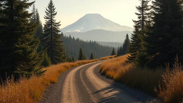 Gravel roads in Mt. Hood National Forest