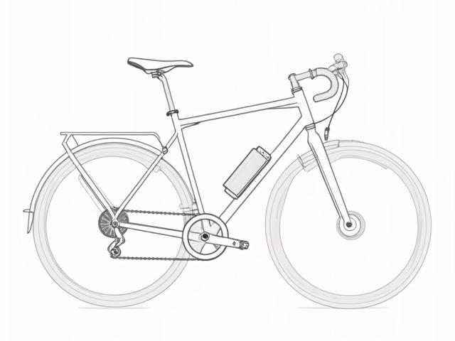 Diagram showing dual battery setup on an e-bike
